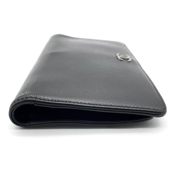 Authentic Chanel Caviar Black Brilliant Coco Long Wallet W/Box - Picture 4 of 16